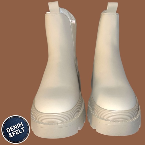 EETTARO Women's Low Heel Round Toe Elastic Ankle Chelsea/Moto Chunky Boots | NEW - Picture 8 of 13